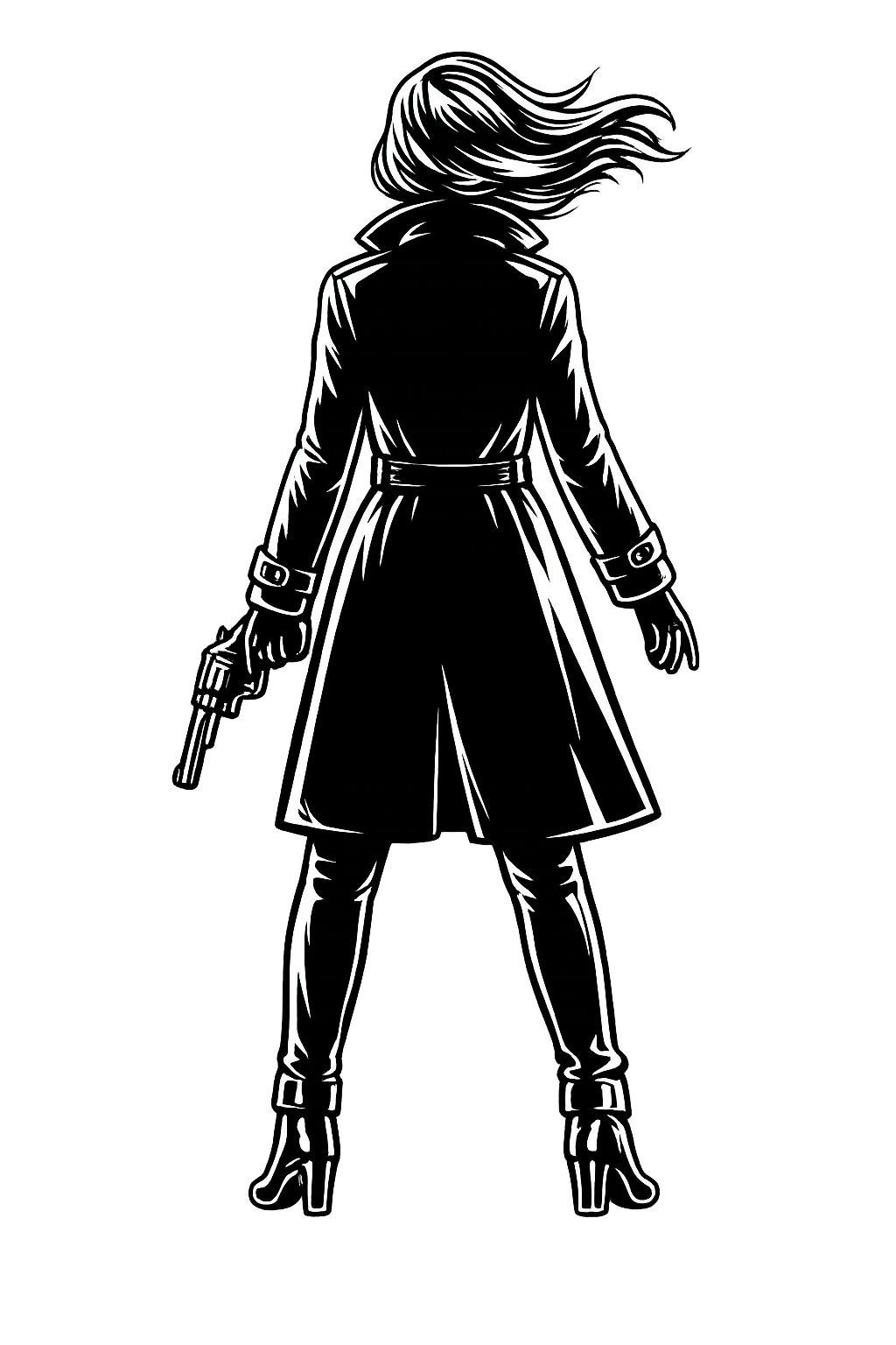 Silueta en ambiente de Cine Negro y Suspense