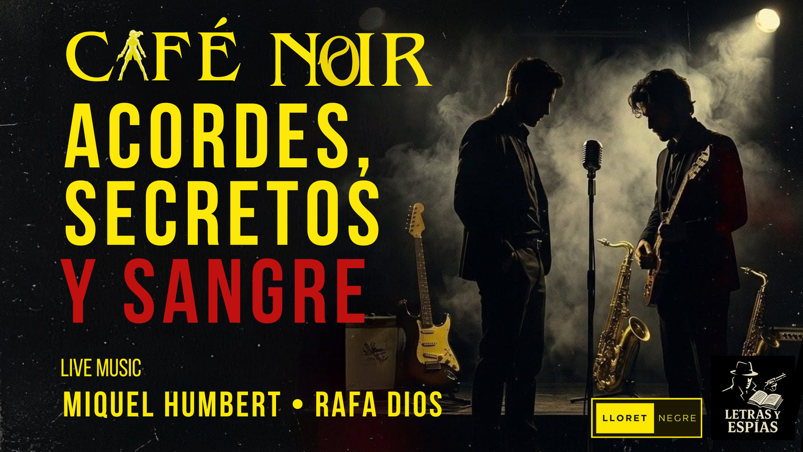 Música en directo Café Noir con piano y humo